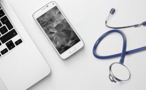 Divan Medical - Laptop, Smartphone and Stethascope